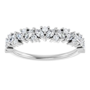Platinum 3/8 CTW Natural Diamond Anniversary Band