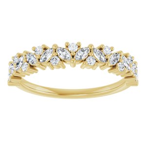 14K Yellow 3/8 CTW Natural Diamond Anniversary Band