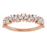 14K Rose 3/8 CTW Natural Diamond Anniversary Band