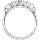 Platinum 1 CTW Natural Diamond Anniversary Band