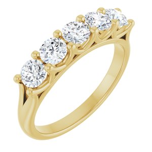 14K Yellow 1 CTW Natural Diamond Anniversary Band