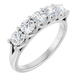 Platinum 1 CTW Natural Diamond Anniversary Band