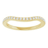 14K Yellow 1/5 CTW Natural Diamond Matching Band