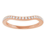 14K Rose 1/5 CTW Natural Diamond Matching Band