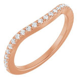 14K Rose 1/5 CTW Natural Diamond Matching Band