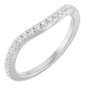 14K White 1/5 CTW Natural Diamond Matching Band