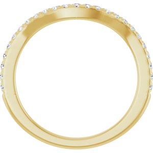 14K Yellow 1/5 CTW Natural Diamond Matching Band