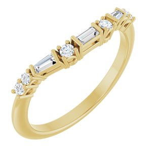14K Yellow 1/5 CTW Natural Diamond Contour Band