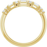 14K Yellow 1/5 CTW Natural Diamond Contour Band