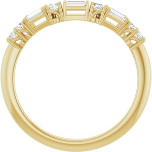 14K Yellow 1/5 CTW Natural Diamond Contour Band