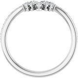 Platinum 1/4 CTW Natural Diamond Accented Contour Band