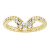 14K Yellow 1/4 CTW Natural Diamond Accented Contour Band