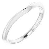14K White Band For 4.4 mm Round Ring