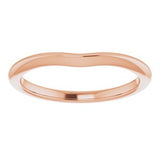 10K Rose Band For 4.1 mm Round Ring
