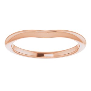 10K Rose Band For 4.4 mm Round Ring
