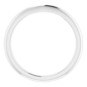 10K White Band For 4.4 mm Round Ring