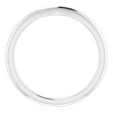 14K White Band For 4.4 mm Round Ring