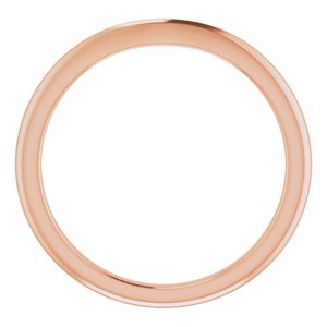 14K Rose Band For 4.4 mm Round Ring