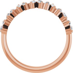 14K Rose 1/2 CTW Natural Diamond Anniversary Band