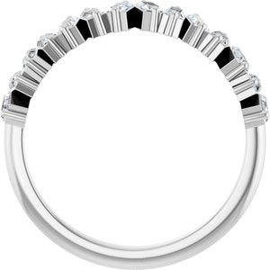 14K White 1/2 CTW Natural Diamond Anniversary Band