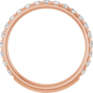 14K Rose 1/2 CTW Natural Diamond Anniversary Band