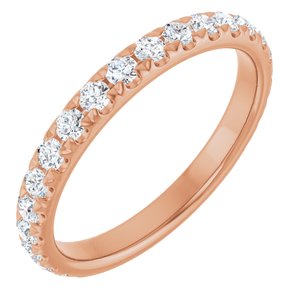 14K Rose 1/2 CTW Natural Diamond Anniversary Band