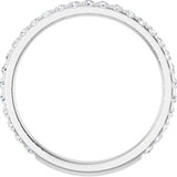 Platinum 3/8 CTW Natural Diamond Anniversary Band