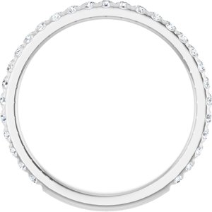 Platinum 3/8 CTW Natural Diamond Anniversary Band