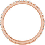 14K Rose 3/8 CTW Natural Diamond Anniversary Band