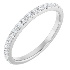 Platinum 3/8 CTW Natural Diamond Anniversary Band