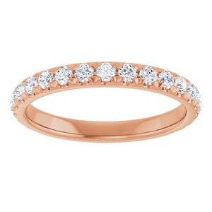 14K Rose 1/2 CTW Natural Diamond Anniversary Band