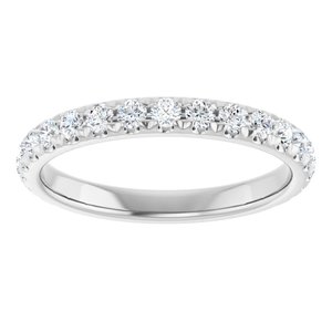 14K White 1/2 CTW Natural Diamond Anniversary Band