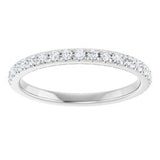 Platinum 3/8 CTW Natural Diamond Anniversary Band