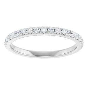 Platinum 3/8 CTW Natural Diamond Anniversary Band
