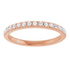 14K Rose 3/8 CTW Natural Diamond Anniversary Band