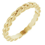 14K Yellow 2 mm Woven-Design Band Size 5