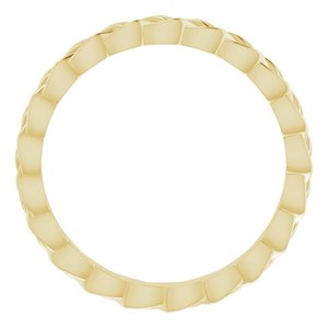14K Yellow 2 mm Woven-Design Band Size 4