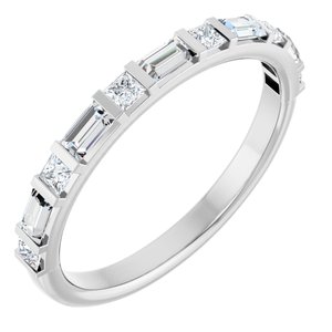Platinum 1/2 CTW Natural Diamond Anniversary Band
