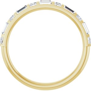 14K Yellow 1/2 CTW Natural Diamond Anniversary Band