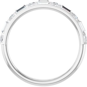 Platinum 1/2 CTW Natural Diamond Anniversary Band