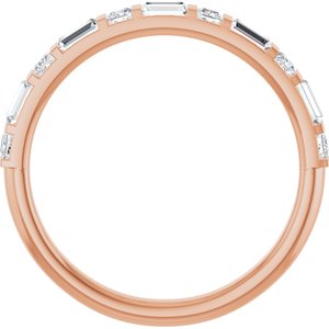 14K Rose 1/2 CTW Natural Diamond Anniversary Band