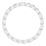 Platinum 2 mm Woven-Design Band Size 5