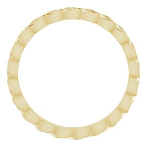 14K Yellow 2 mm Woven-Design Band Size 5