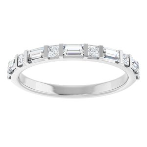 14K White 1/2 CTW Natural Diamond Anniversary Band