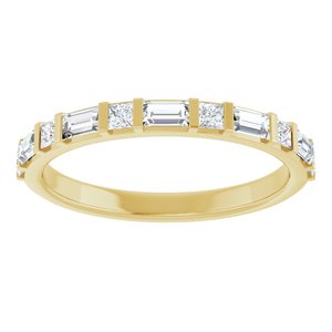 14K Yellow 1/2 CTW Natural Diamond Anniversary Band