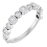 14K White 1/2 CTW Natural Diamond Anniversary Band