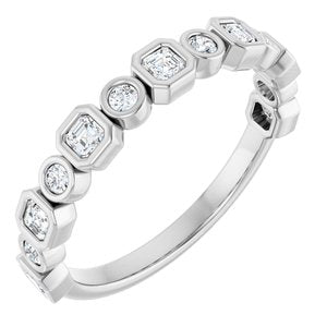 Platinum 1/2 CTW Natural Diamond Anniversary Band
