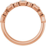 14K Rose 5/8 CTW Natural Diamond Anniversary Band