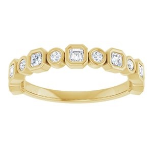 14K Yellow 1/2 CTW Natural Diamond Anniversary Band