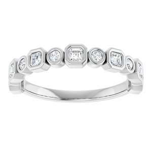 Platinum 1/2 CTW Natural Diamond Anniversary Band